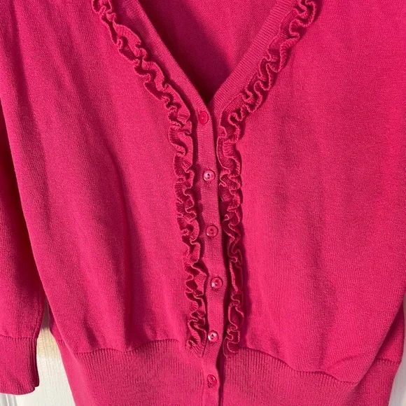 90's Northern Reflections Ruffle Cardigan - Picture 4 of 7